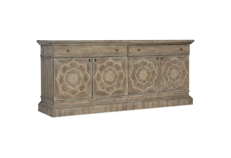 Dahlia Entertainment Console by Hooker Furniture at Zak's Home