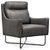 Hooker Furniture Efron Club Chair w/ Black Metal Base