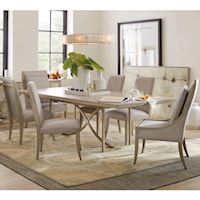 7 Piece Dining Set with Host Chairs