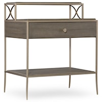 Leg Nightstand with Metal Frame