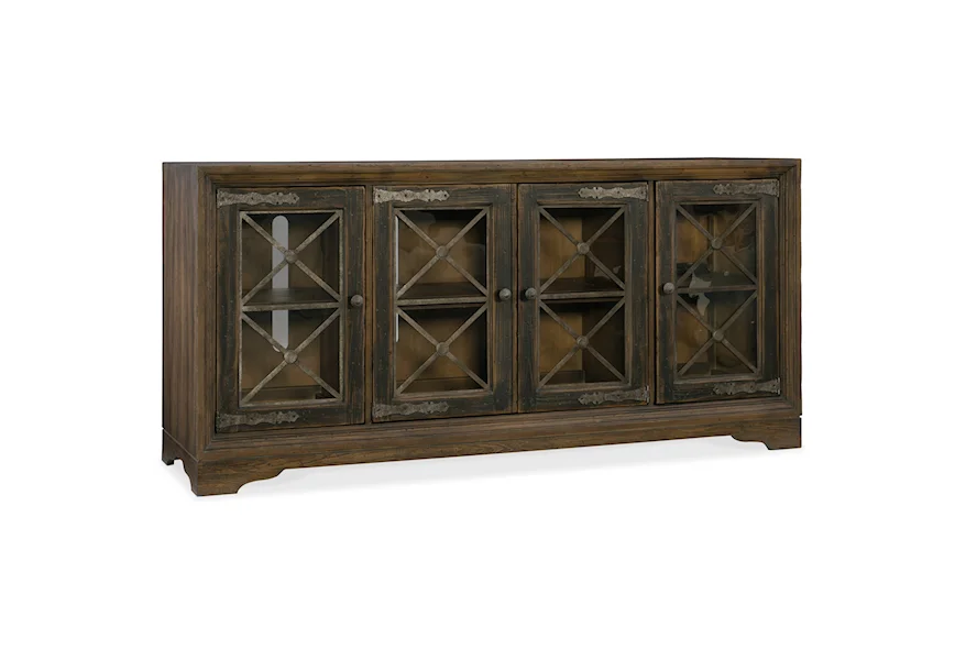 Hill Country Pipe Creek Bunching Media Console by Hooker Furniture at Baer's Furniture
