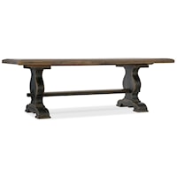Bandera 86in Table Trestle Table with 2-18in Leaves