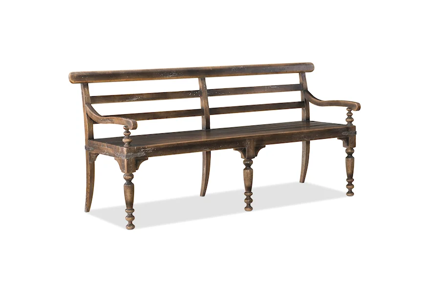 Hill Country Helotes Dining Bench by Hooker Furniture at Stoney Creek Furniture 