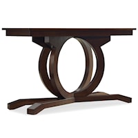 Rectangular Sofa Table with Curved Pedestal Base