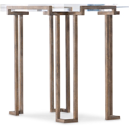 Contemporary Grove End Table with Acrylic Top