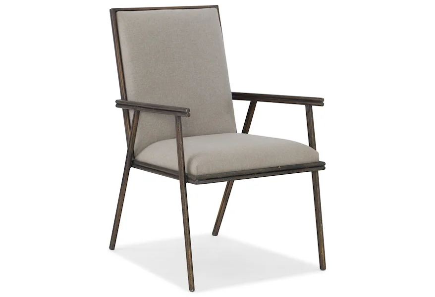Miramar - Carmel Fairview Metal Upholstered Arm Chair by Hooker Furniture at Stoney Creek Furniture 