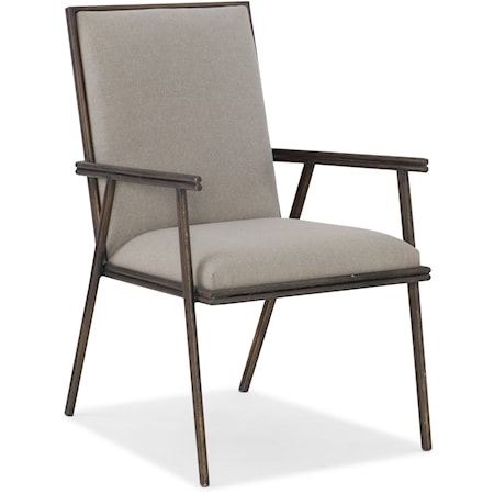 Fairview Metal Upholstered Arm Chair