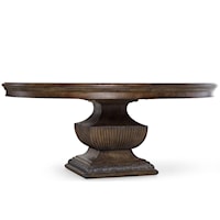 Traditional 72-Inch Round Dining Table with Grand Scale Pedestal Base