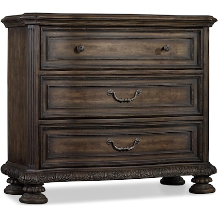 Bachelor's Chest with Three Drawers, Touch Light and Electrical Receptacle