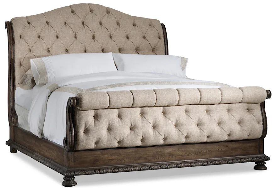Rhapsody Cali King Tufted Bed by Hooker Furniture at Zak's Home