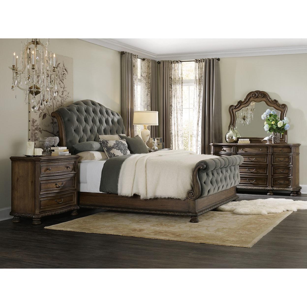 Hooker Furniture Rhapsody King Tufted Bed