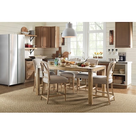 Kitchen Island and Counter Height Stool Set