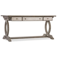 Rustic Glam Three Drawer Trestle Desk