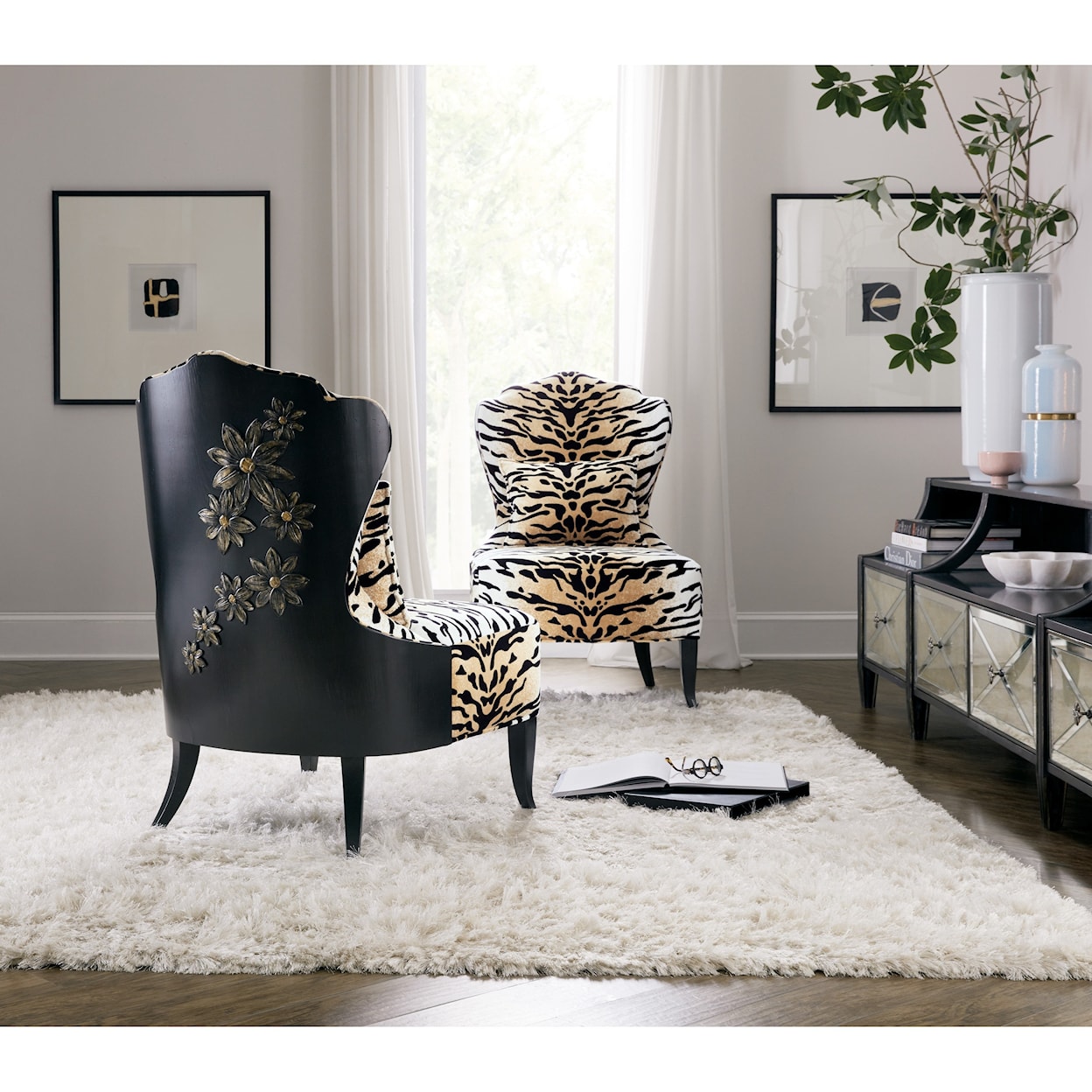 Hooker Furniture Sanctuary Belle Fleur Slipper Chair