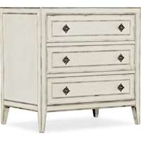 Anastasie 3-Drawer Nightstand with Built-In Outlets and Touch Lighting