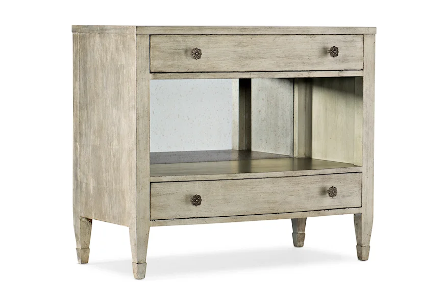 Sanctuary Gemme Two Drawer Nightstand by Hooker Furniture at Stoney Creek Furniture 