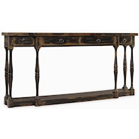 Four Drawer Thin Console Table