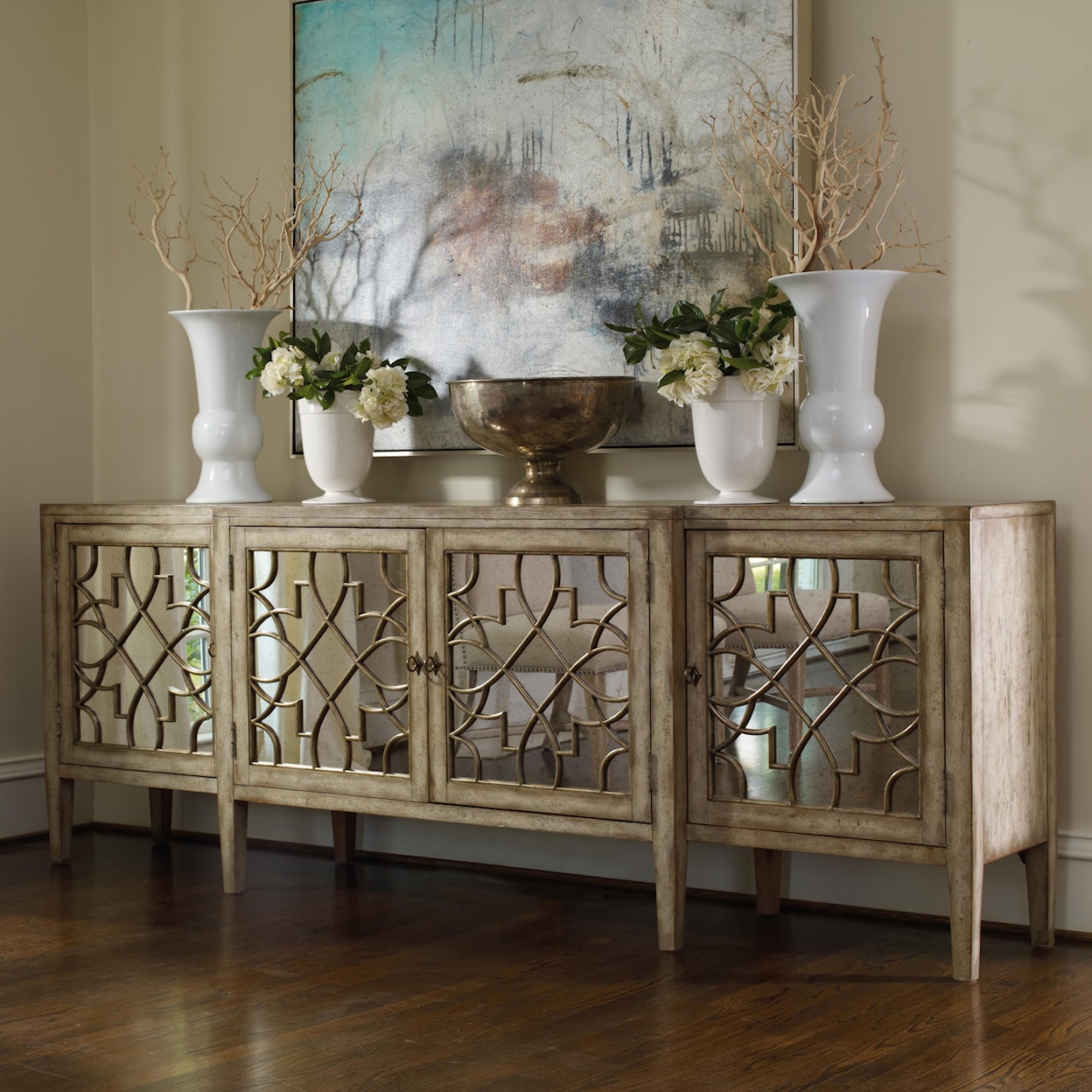 Hooker Furniture Sanctuary Four-Door Mirrored Console