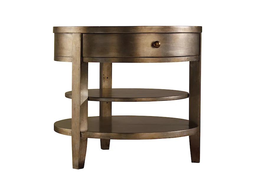 Sanctuary One-Drawer Round Lamp Table by Hooker Furniture at Zak's Home