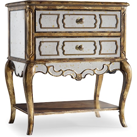 Mirrored Leg Nightstand