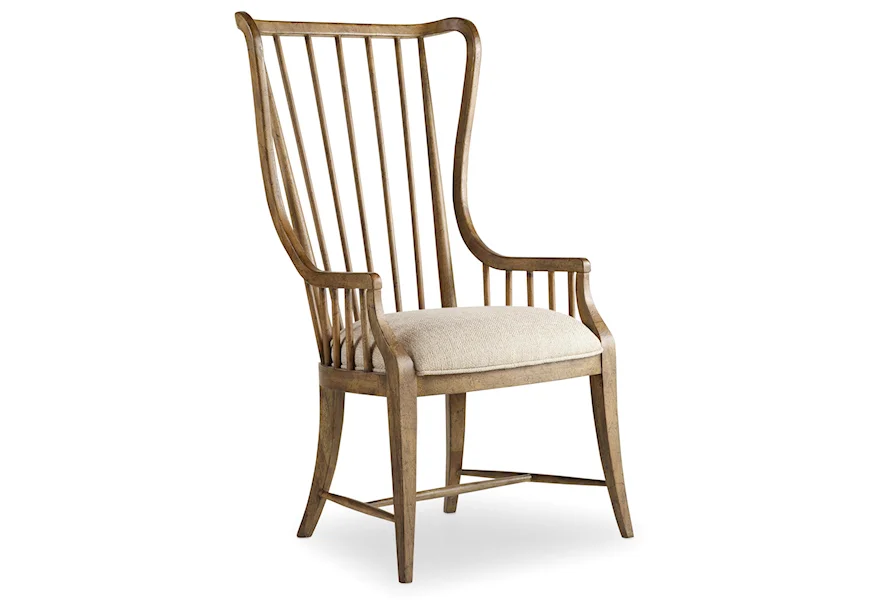 Sanctuary Tall Spindle Arm Chair by Hooker Furniture at Stoney Creek Furniture 