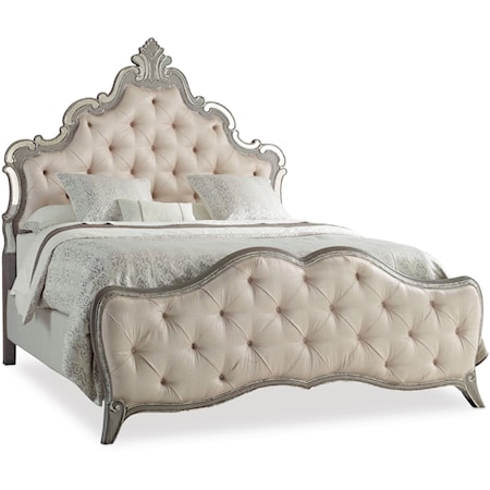 Upholstered King Panel Bed