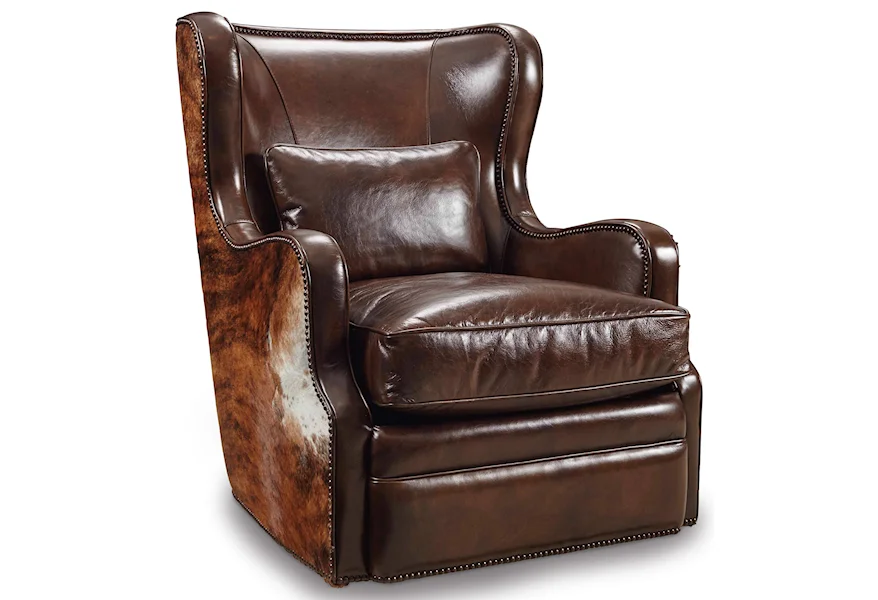 Club Chairs Swivel Club Chair by Hooker Furniture at Z & R Furniture