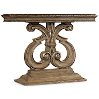 Console Table with Shapely Pedestal Base