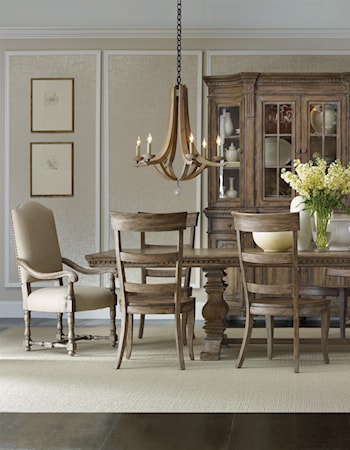 Rectangular Table with Mixed Style Chairs