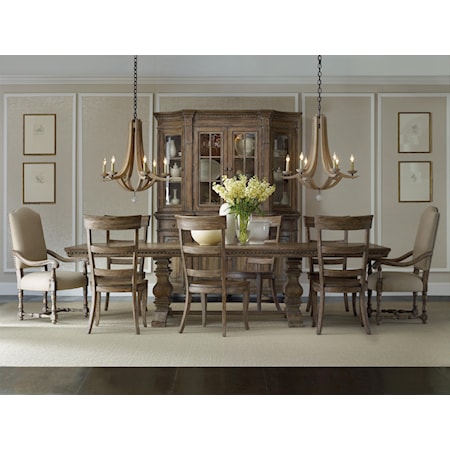 Rectangular Table with Mixed Style Chairs