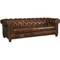 Transitional Chesterfield Sofa with Track Arms and Nailheads