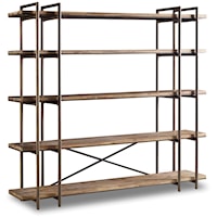 Scaffold Bookcase/Entertainment Console with 5 Shelves