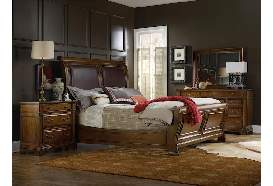 Tynecastle California King Sleigh Bedroom Group by Hooker Furniture at Zak's Home