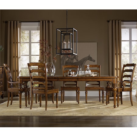 7 Piece Dining Set with Side Chairs