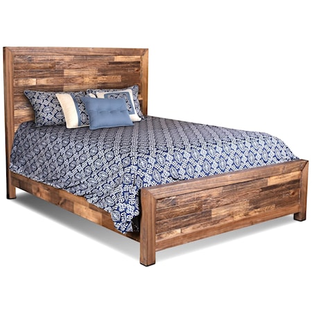 Queen Rustic Panel Bed