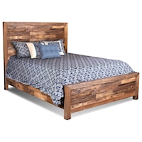 Queen Rustic Panel Bed