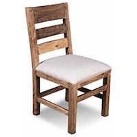 Chair with Upholstered Seat and Ladder Back