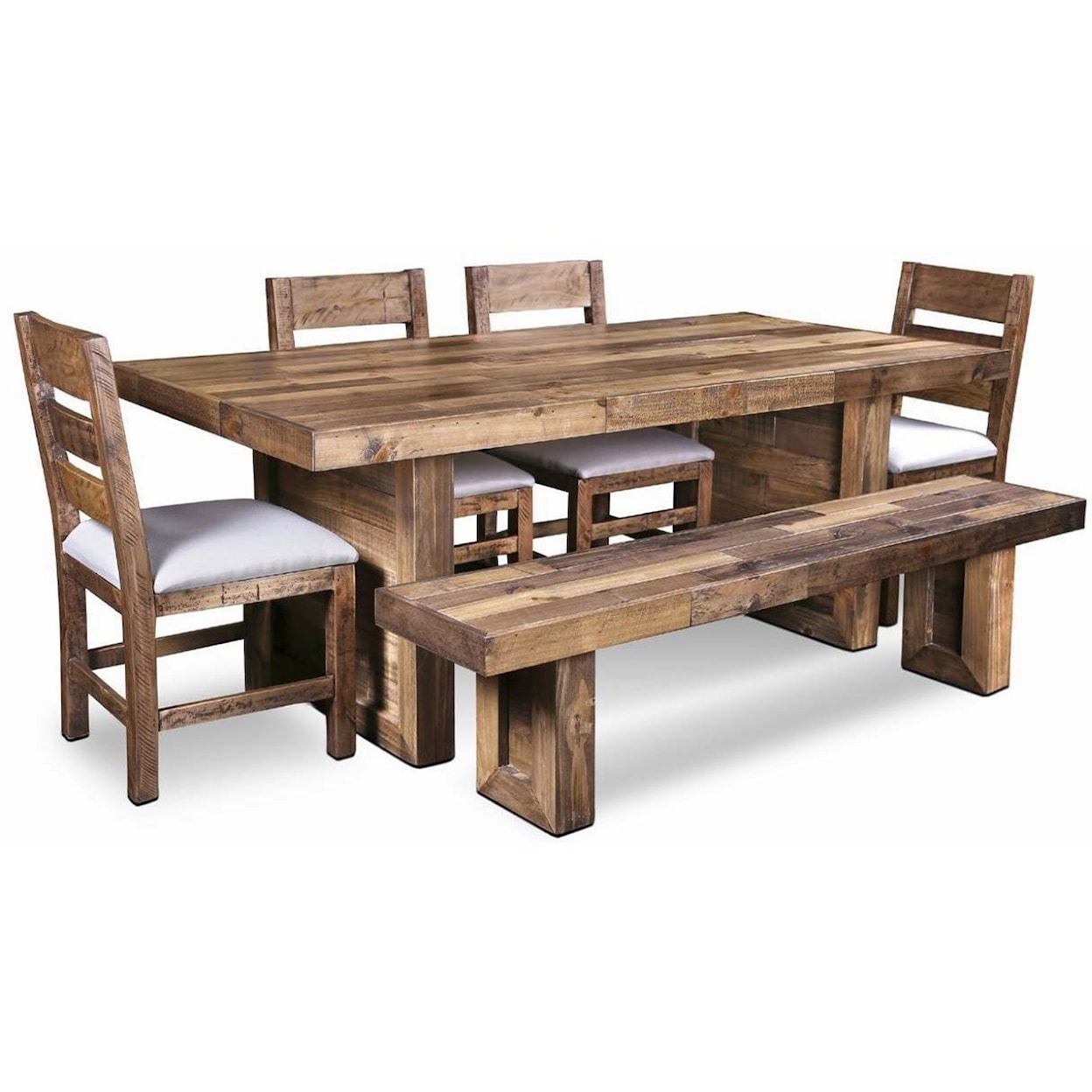 Horizon Home Boardwalk 82" Table Set with Bench