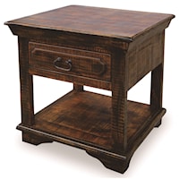 Square End Table with Drawer