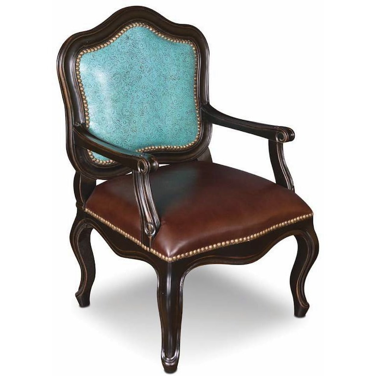 Horizon Home Calico Accent Chair - Turquoise