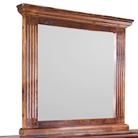 Dresser Mirror with Pilaster Carvings