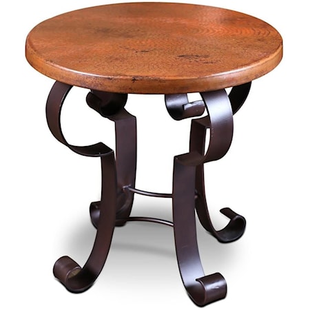 Copper Top End Table
