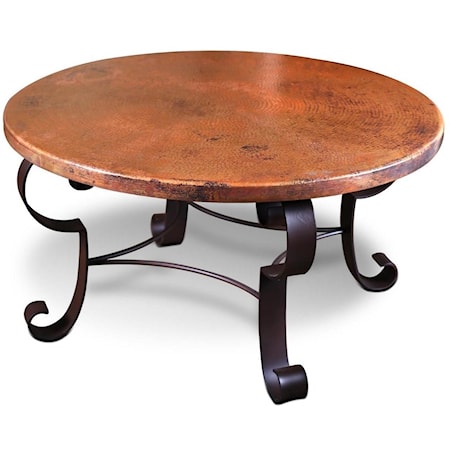 Copper Top Cocktail Table