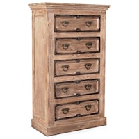 5 Drawer Chest With Dual Ring Pulls