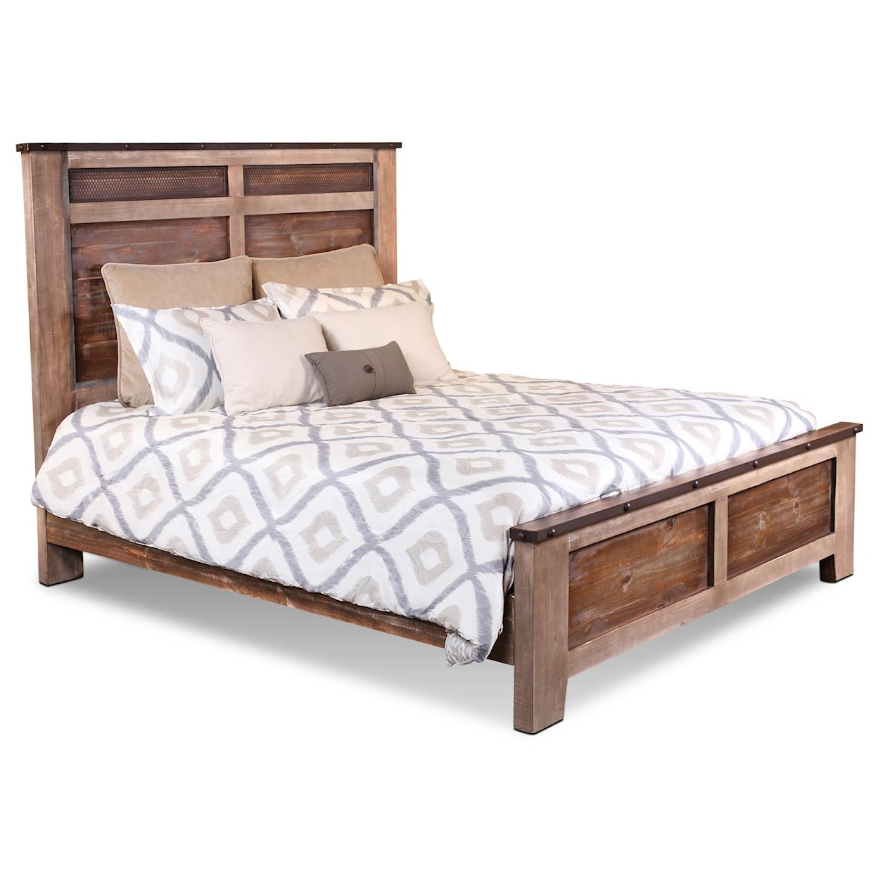 Horizon Home Urban Loft Queen Industrial Panel Bed