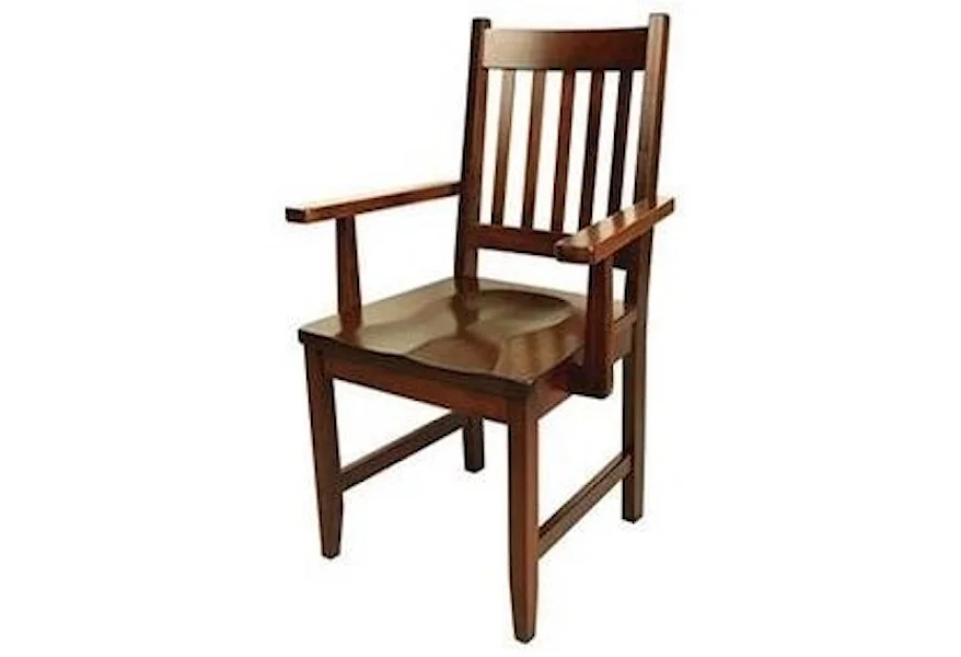 94A Solid Wood Customizable Arm Chair by Horseshoe Bend at Mueller Furniture