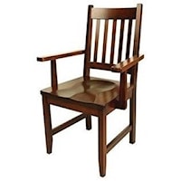 Solid Wood Customizable Arm Chair