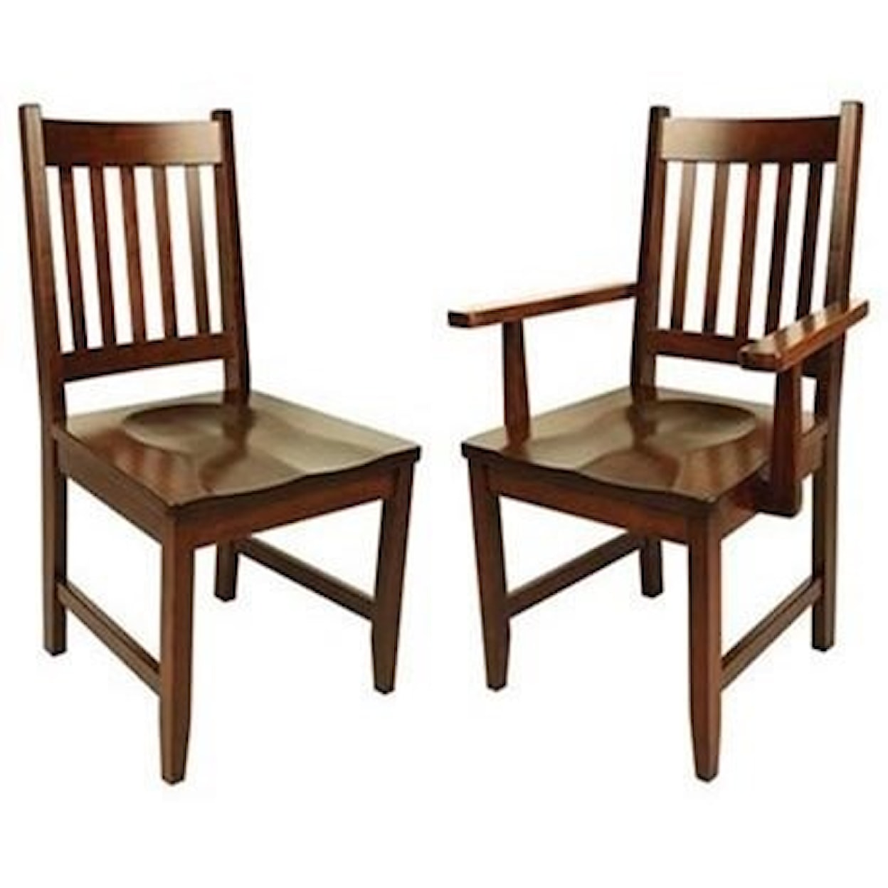 Horseshoe Bend 94A Solid Wood Customizable Arm Chair
