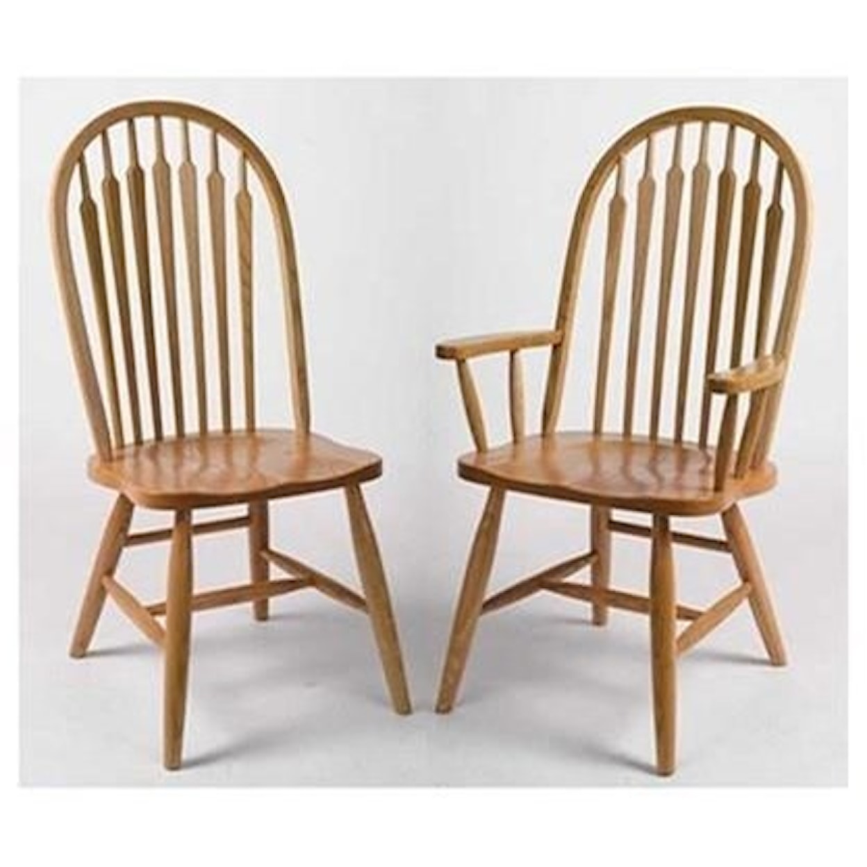 Horseshoe Bend Arrowback Customizable Solid Wood High Back Side Chair