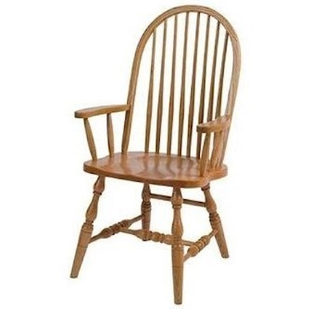 Solid Wood Deluxe High Back Arm Chair